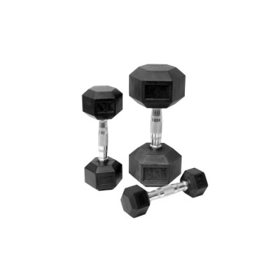 Rubber Coated Hex Dumbbell